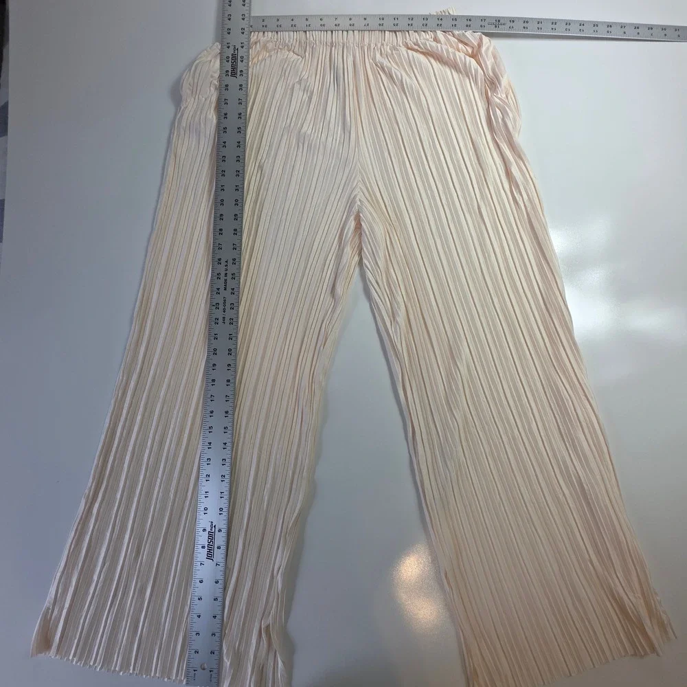 Commense Womens XL Oversized Leisure Pleat Pockets Wide Leg High Waisted Pants - Picture 9 of 12